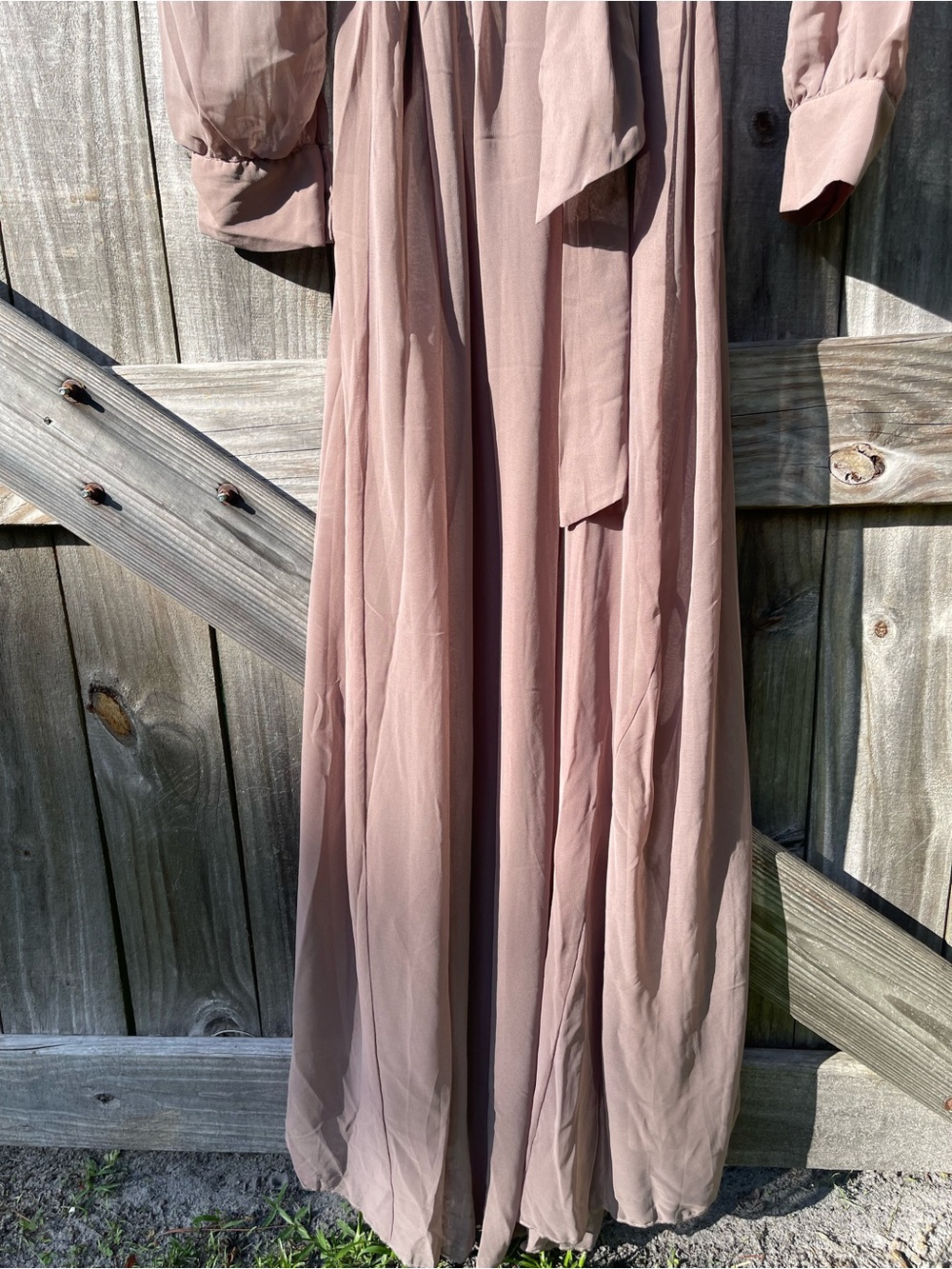 Baltic Born Beige Dusty Rose Wrap Maxi Dress 3X TALL - Picture 6 of 12